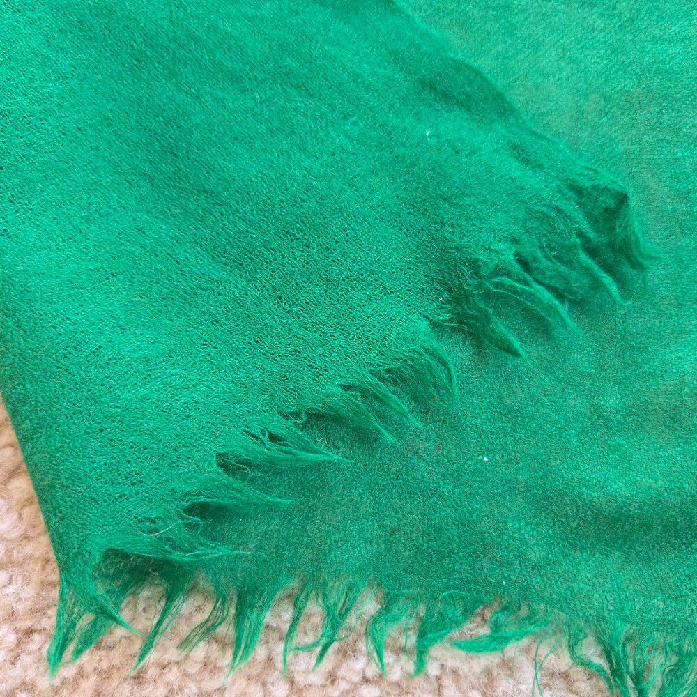 Kashmir Loom Cashmere Lightweight Scarf Green Luxury - Picture 3 of 8